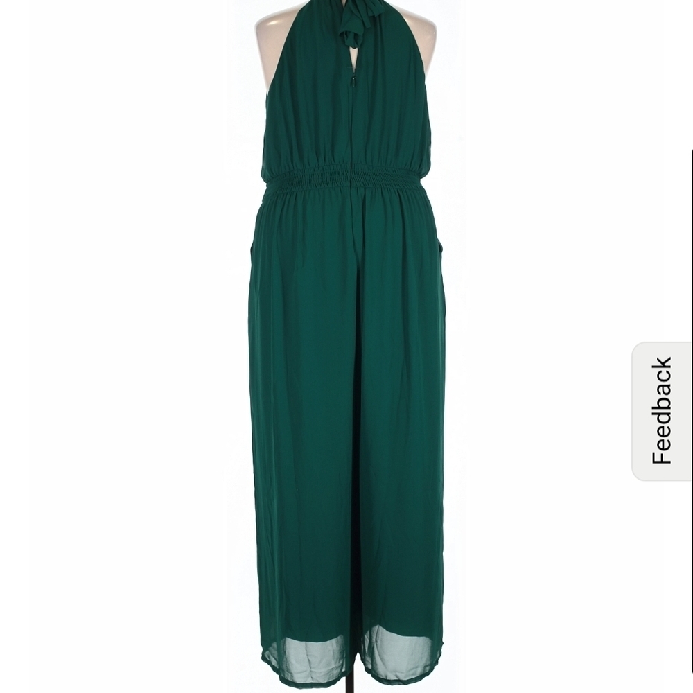 Torrid Teal Halter Jumpsuit Size 2